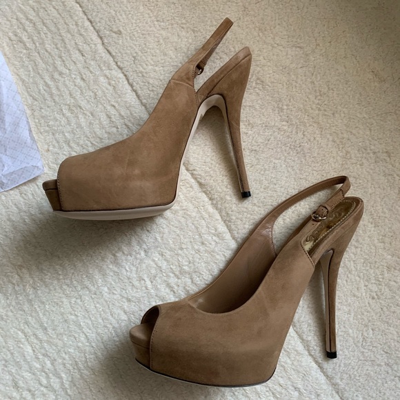 NWT Gucci Platform Sling back Peep toe Shoes. 38 - Picture 2 of 8